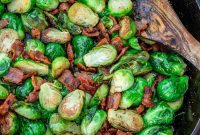 Seared Brussels Sprouts with Bacon