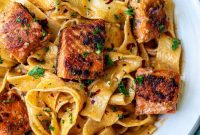 Spicy Cajun Salmon Pasta