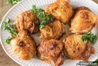 Golden Crispy Oven Chicken Thighs