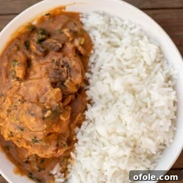 Peanut Stew and Rice in Bowl