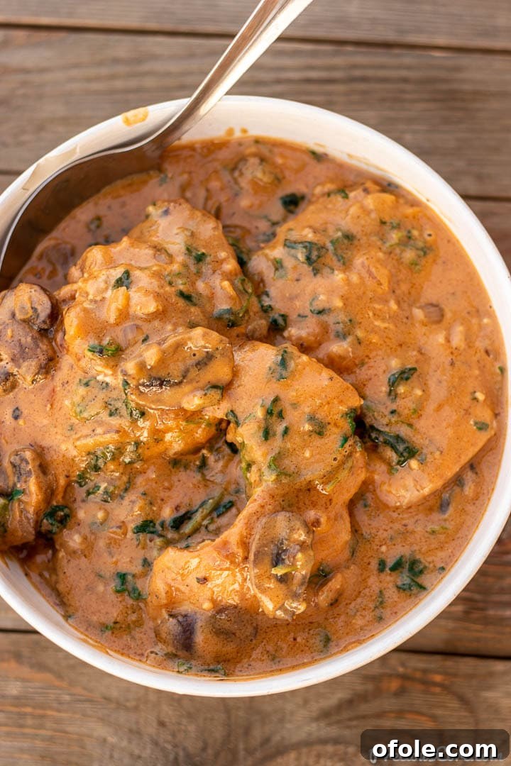 Soulful African Peanut Chicken Stew 5 Close-up of a bowl filled with African Chicken Peanut Stew, garnished with fresh herbs.