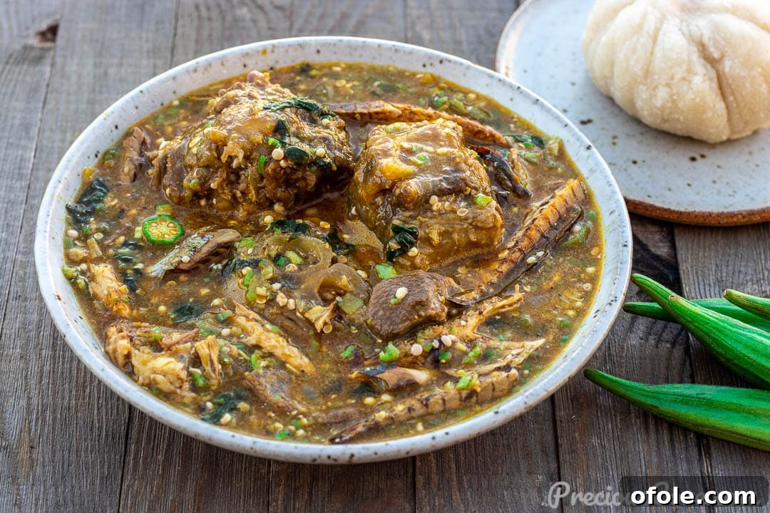 landscape picture of okra and fufu
