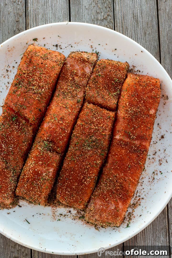 Pan-Seared Golden Salmon 7 Seasoned Salmon fillets