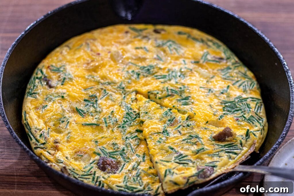 Rustic Potato Frittata 6 Potato Frittata in a cast iron skillet