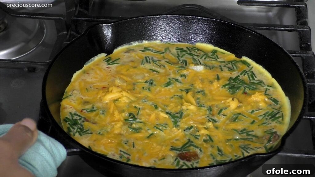 Rustic Potato Frittata 10 Potato Frittata Mixture in Skillet
