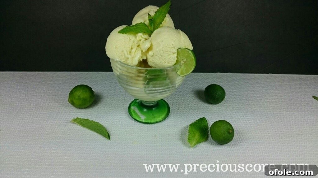 Close-up of fresh Key Limes and Mint Leaves