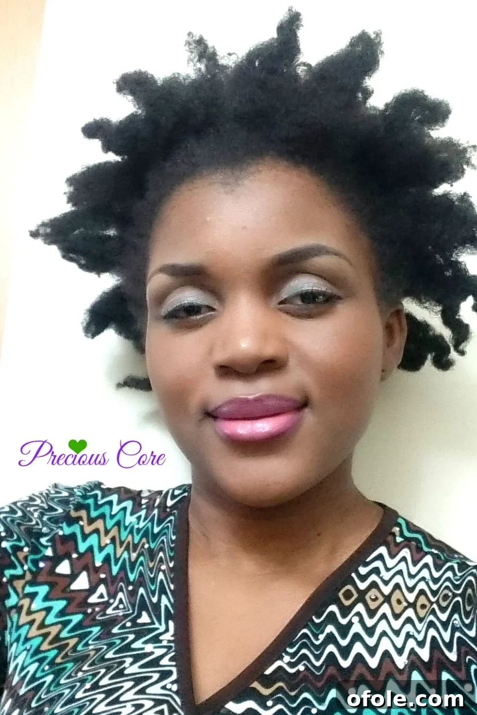 Bantu knot out on natural hair Woman with a Bantu knot out hairstyle