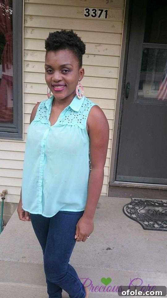 Freshly washed natural hair Another view of natural hair after wash day