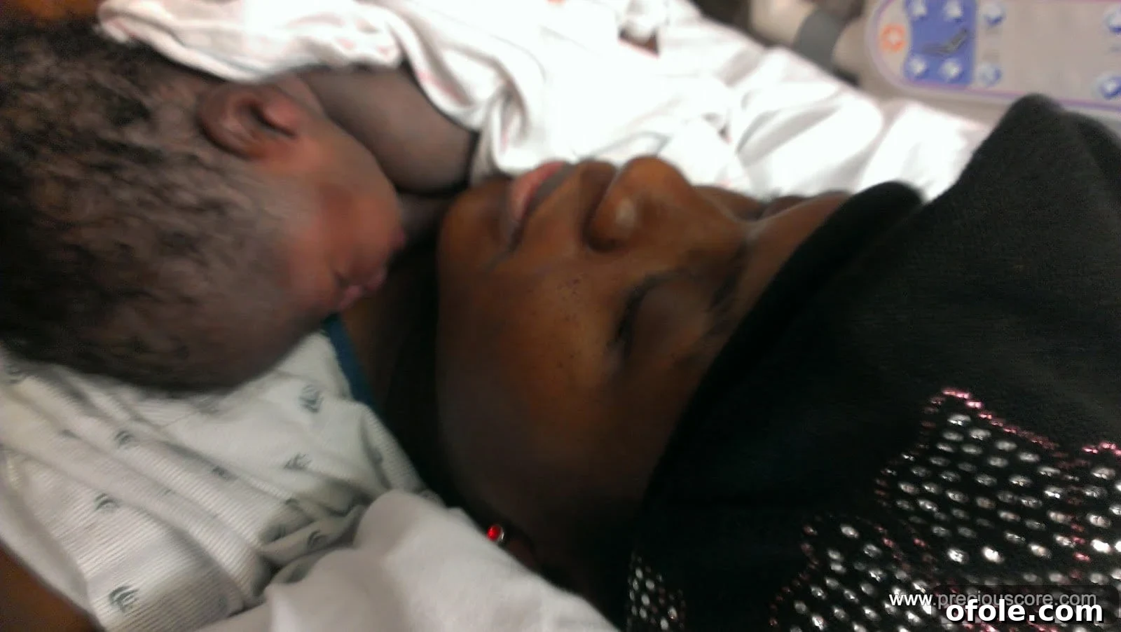 My Third American Birth Story 5 Newborn baby resting on mother's chest