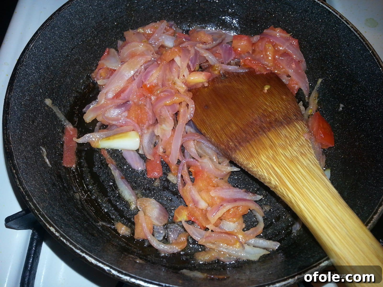 Plantain Boats: Unlock Your Creativity with Tropical Flavors 8 Tomatoes cooked down into a soft, saucy consistency with onions