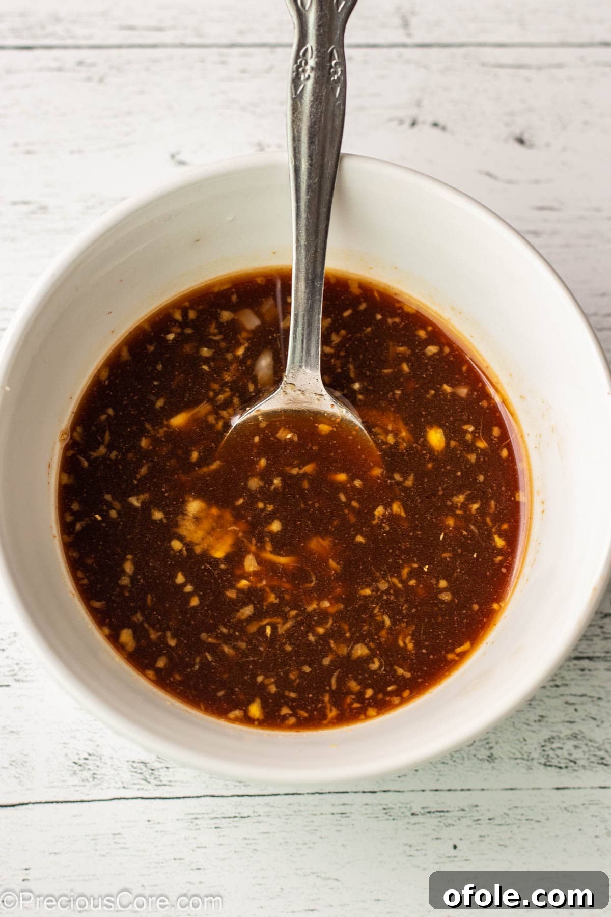 Homemade teriyaki sauce.