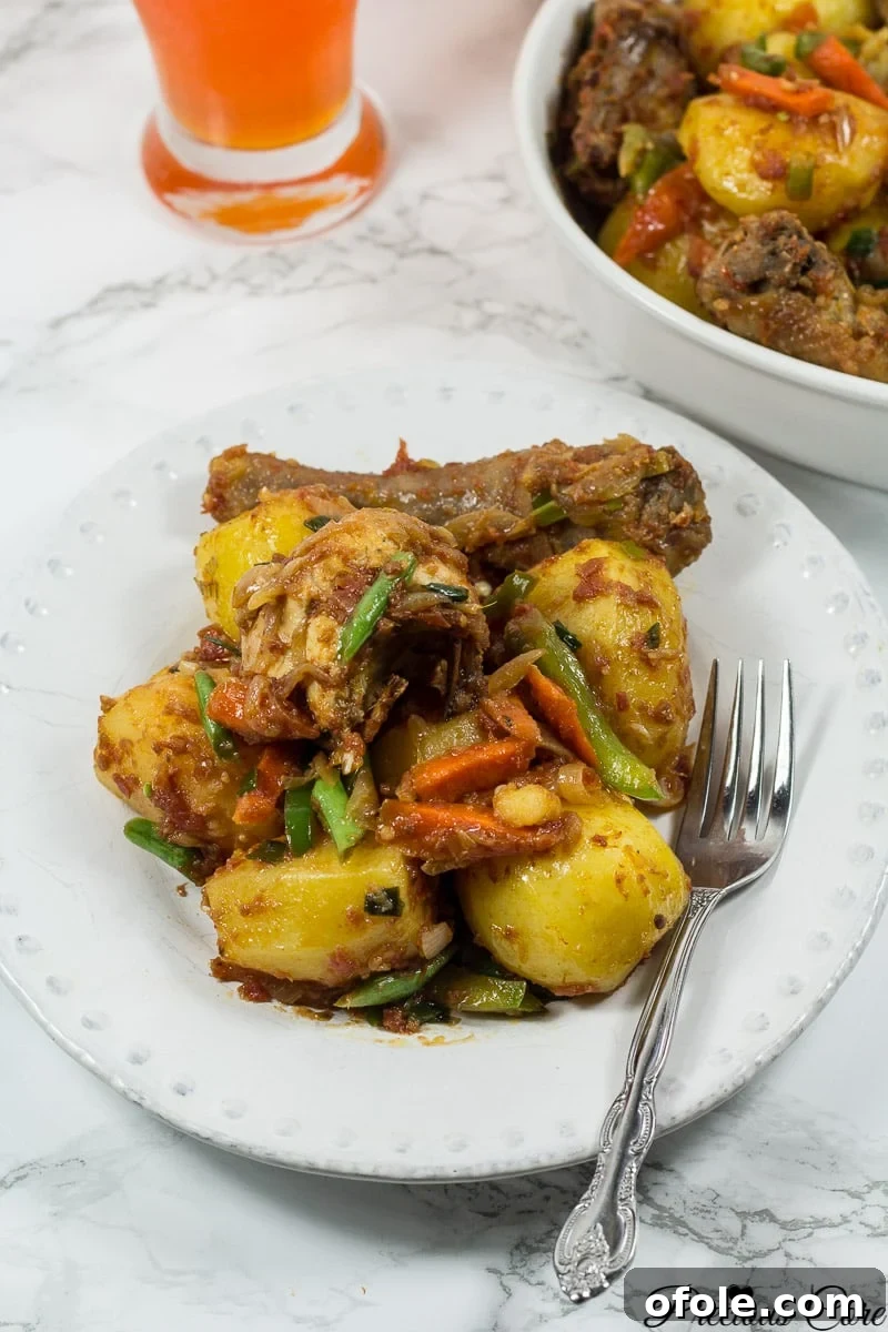 Hearty Potato Hot Pot 4 cameroon potato hot pot with fresh ingredients