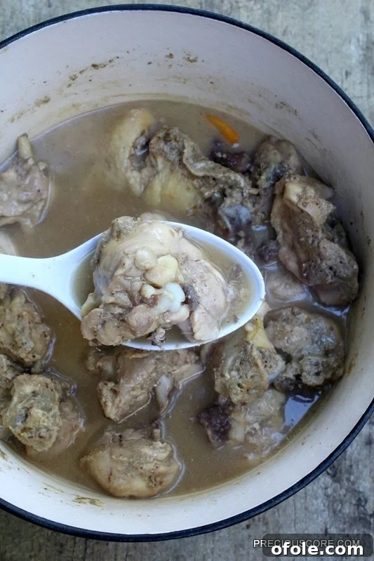 Delicious Chicken Pepper Soup served in a bowl, ready to enjoy