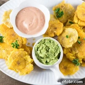 tostones - twice fried plantains