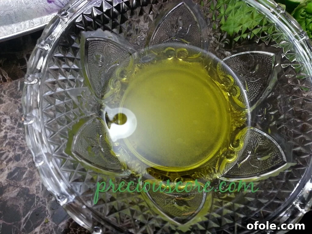 Vibrant Cameroon Salad with Authentic Dressing 17 Vegetable oil added to the dressing mixture.
