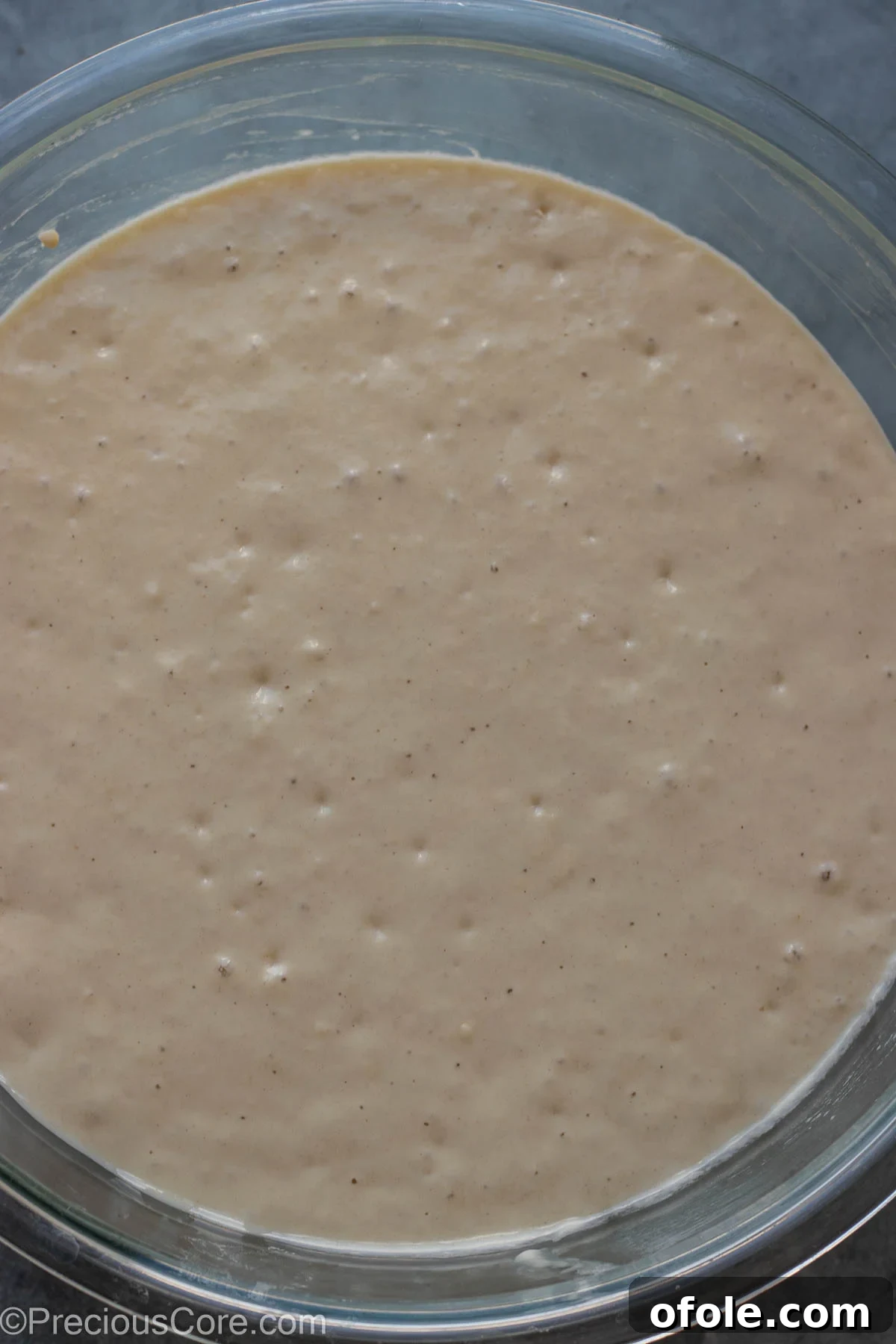 Homemade Fluffy Puff Puff 11 Puff Puff batter after rising, showing a significant increase in volume and bubbly texture.