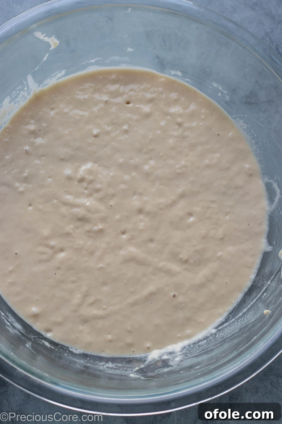 Homemade Fluffy Puff Puff 10 A bowl of freshly mixed Puff Puff batter, ready for the rising process.