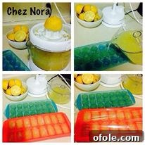 Glasses of water and fresh fruit slices, emphasizing hydration