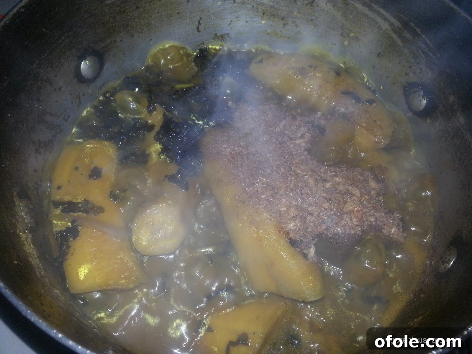 A Taste of Cameroon: Born House Plantain Recipe 12 Adding Crayfish and Seasoning to Born House Planti