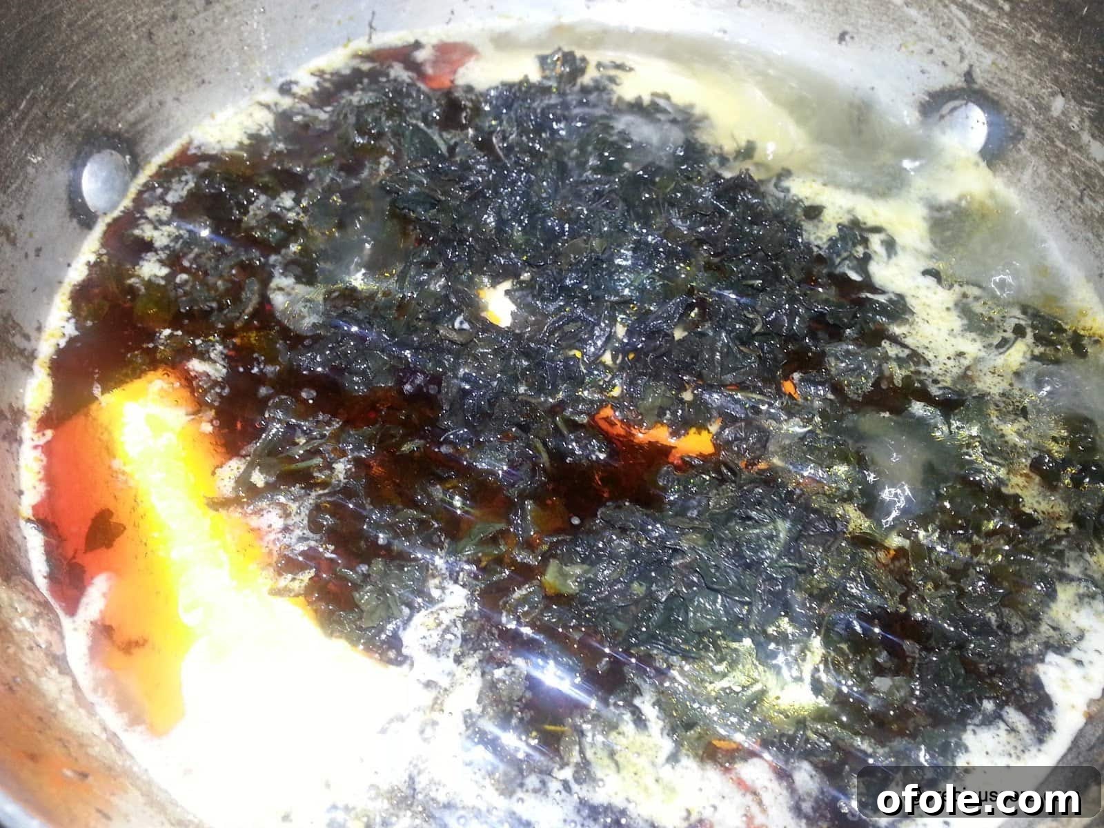 A Taste of Cameroon: Born House Plantain Recipe 10 Adding Bitterleaves to Born House Planti