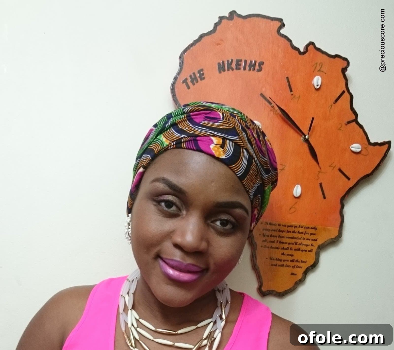 Pictures Galore 4 An intricately designed African-shaped clock, a thoughtful housewarming gift.