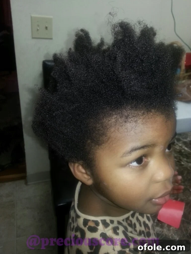 Girl number two's natural afro