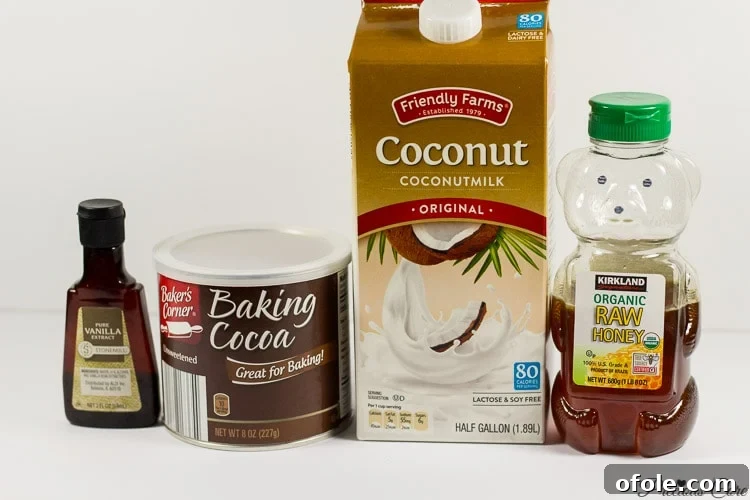 Tropical Coconut Hot Cocoa 4 healthy hot chocolate ingredients