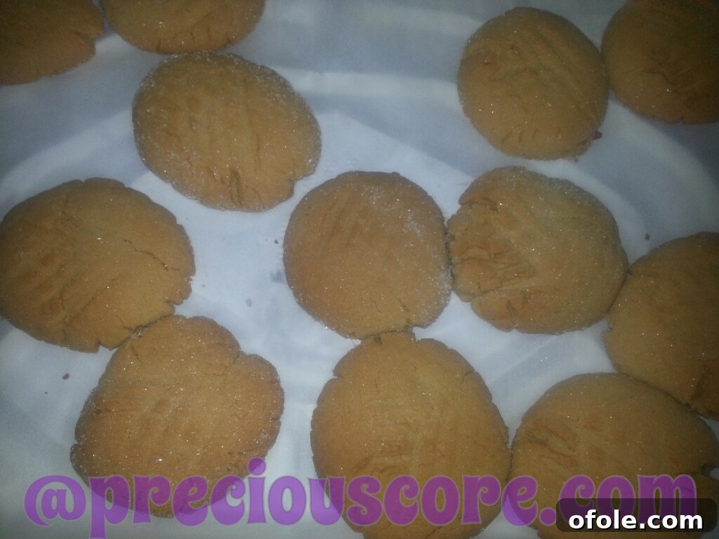 A batch of freshly baked homemade peanut butter cookies, ready for sharing or a bake sale.