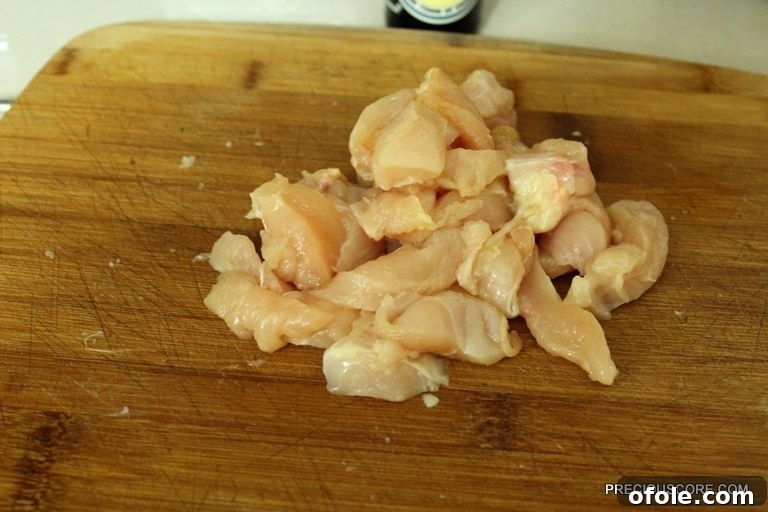 Seasoned Chicken Ready for Stir Fry