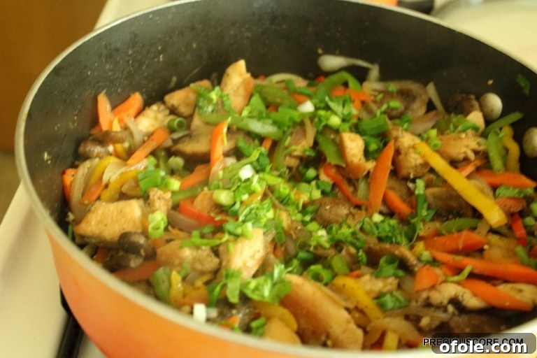 Garnished Chicken Stir Fry