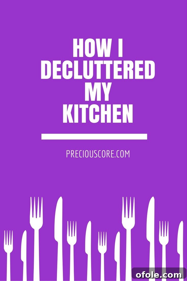 From Chaos to Calm My Kitchen Decluttering Story 2 How I decluttered my kitchen - my journey to minimalism, featuring a clean and organized countertop