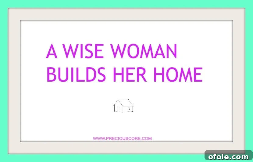 Woman: The Architect of Home 2 A wise woman building her home, represented by hands carefully placing blocks.