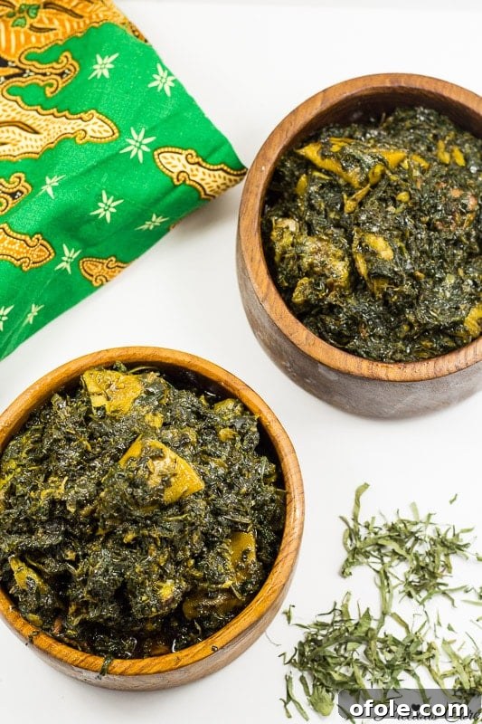 ERU Recipe: A Visual Guide 3 Authentic Eru Cameroon food served with fufu, a traditional starchy accompaniment