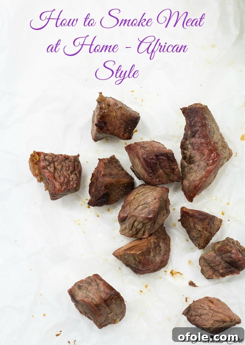 African Smokehouse Secrets: Mastering Home Meat Smoking 4 Step-by-step guide on how to smoke meat at home, African style, featuring delicious beef.