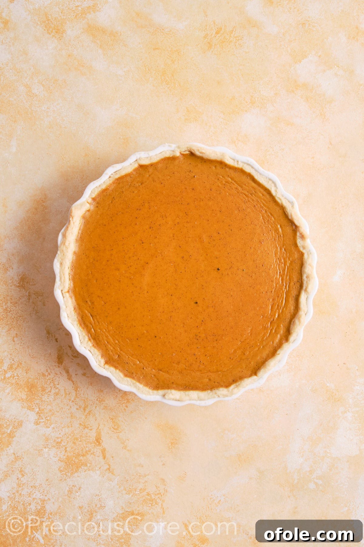 Creamy Pumpkin Pie Without Evaporated Milk 16 A freshly baked pumpkin pie without evaporated milk, glistening and golden-brown, cooling on a wire rack.