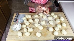 Dough cut into pieces for Cameroonian Gateau