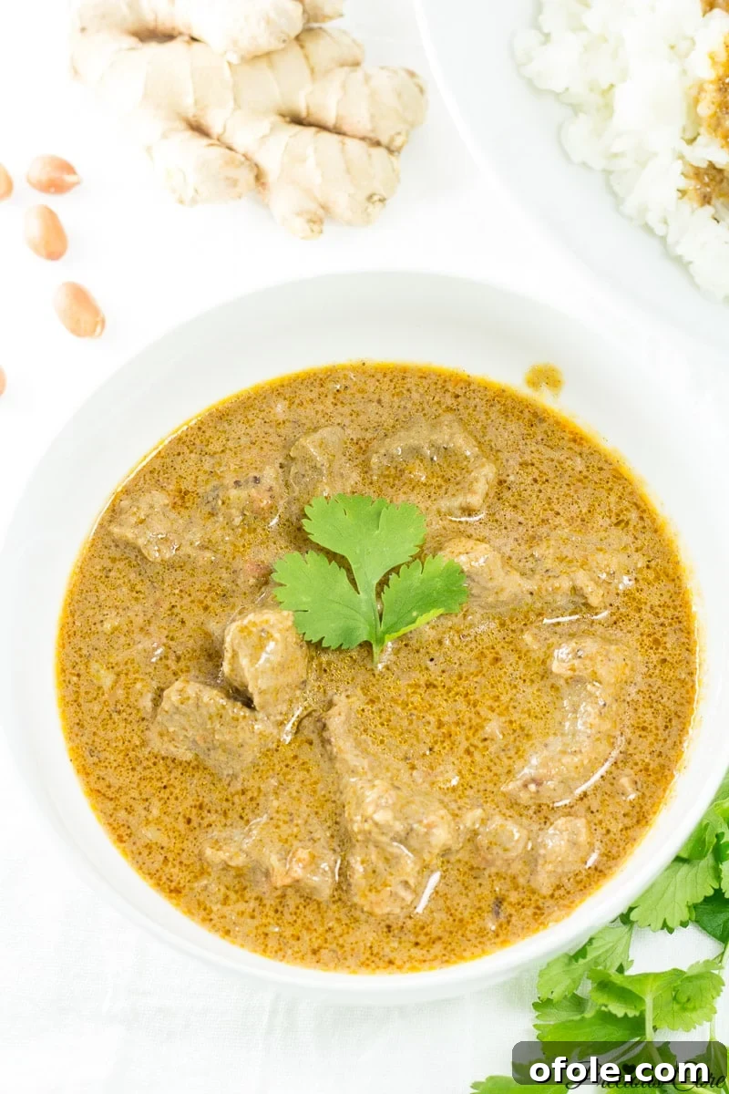 Delicious African Groundnut Soup with rich, creamy texture