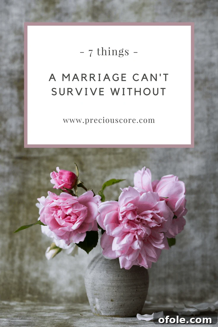 7 Non-Negotiables for a Successful Marriage 2 Essential ingredients for a lasting and thriving marriage: Forgiveness, Humility, Trust, Tolerance, Compromise, Intimacy, and Laughter.