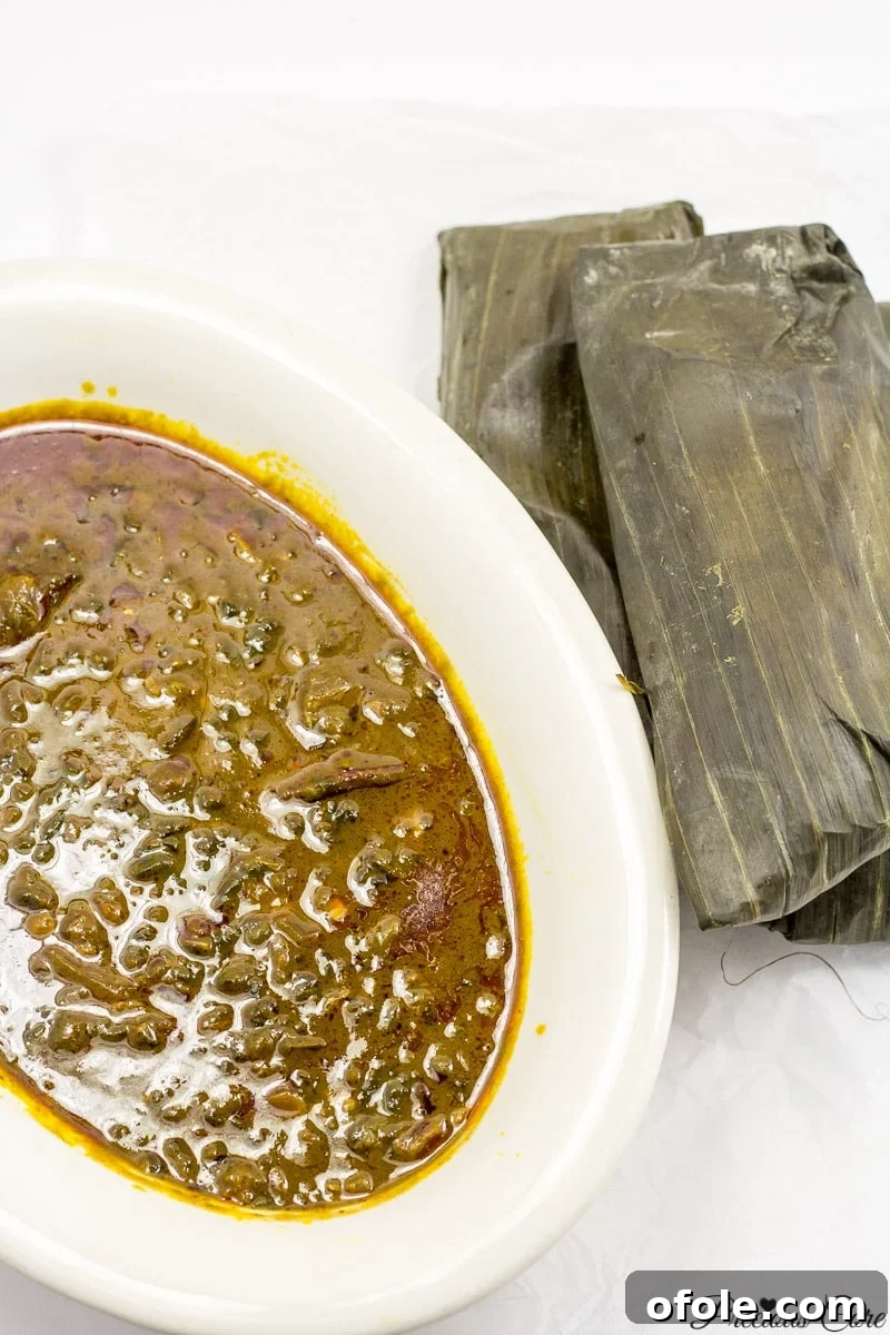 Savory Kwacoco and Palm Nut Soup 5 Kwacoco and Mbanga Soup, also known as Timanambusa, a staple Cameroonian dish