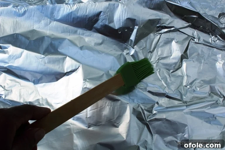 Oiling aluminum foil