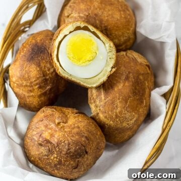 Basket of African egg rolls, ready to be served