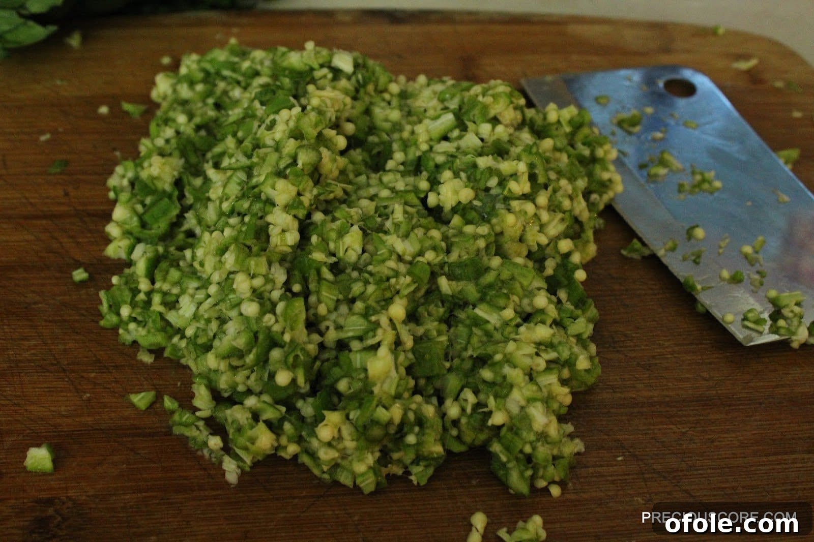 Effortless Okra Delight 5 Finely Chopped or Minced Okra