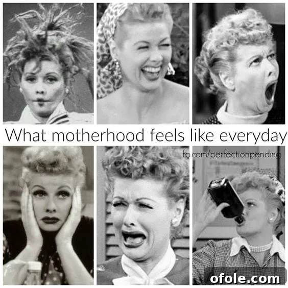 15 Relatable Memes That Perfectly Capture My Mom Life 2 Mom with overwhelmed and joyful expressions, depicting the duality of motherhood
