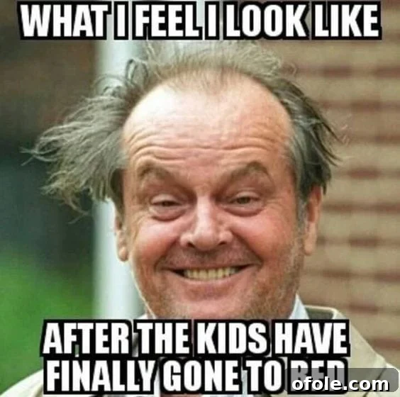 15 Relatable Memes That Perfectly Capture My Mom Life 17 Funny meme illustrating the mix of relief and longing parents feel at the end of the day