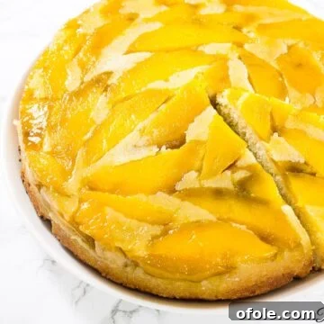 upside down mango cake