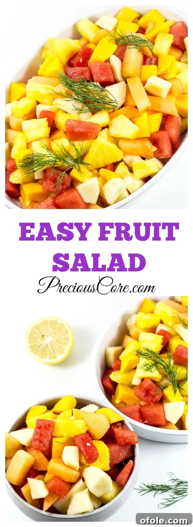 Vibrant Cameroonian Fruit Salad How To 6 A visually appealing collage with the text "Easy Fruit Salad." emphasizing the simplicity and delight of the recipe.