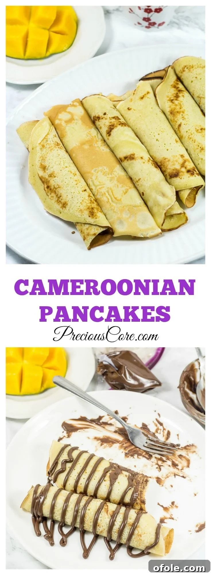 Cameroon's Delightful Savory Pancakes 6 Collage with text "Cameroonian Pancakes."