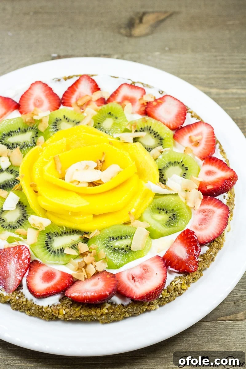 The Cereal-Crusted Breakfast Pizza 9 Breakfast pizza topped with strawberries, kiwi, and more.