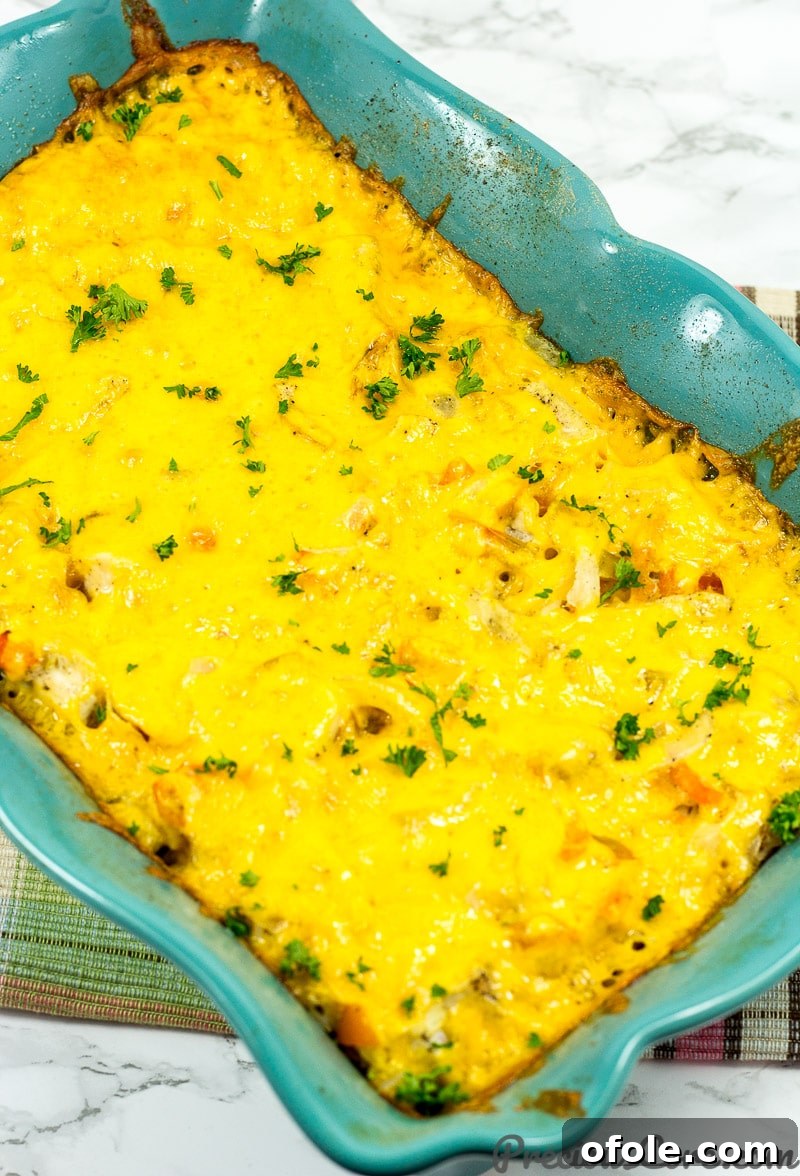 Adding cheese to Baked Chicken and Rice Casserole