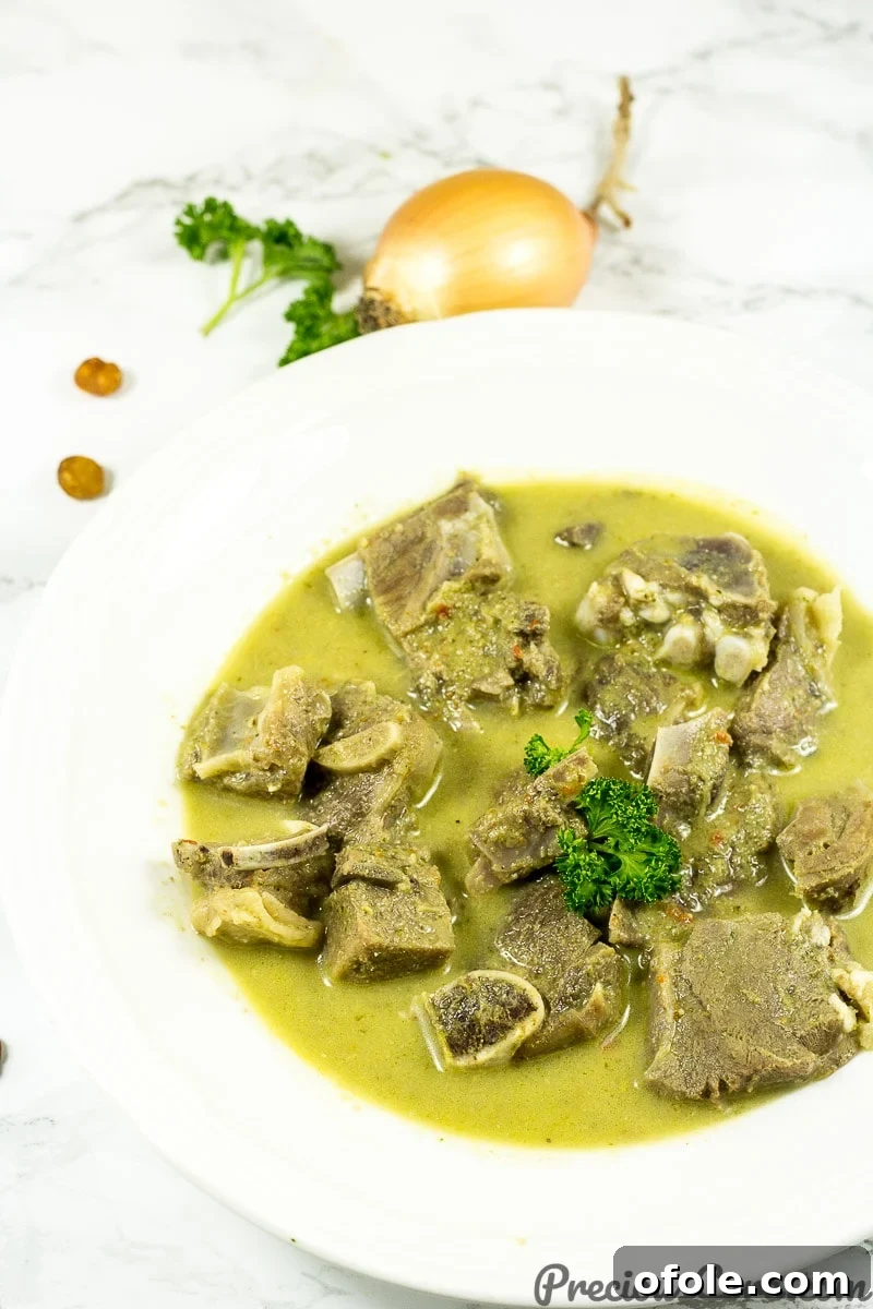 Fiery Goat Pepper Soup 2 Delicious Nigerian goat meat pepper soup ready to be served.